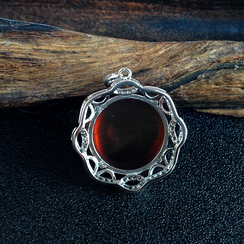 银镶精品蚊子珀-红掌柜