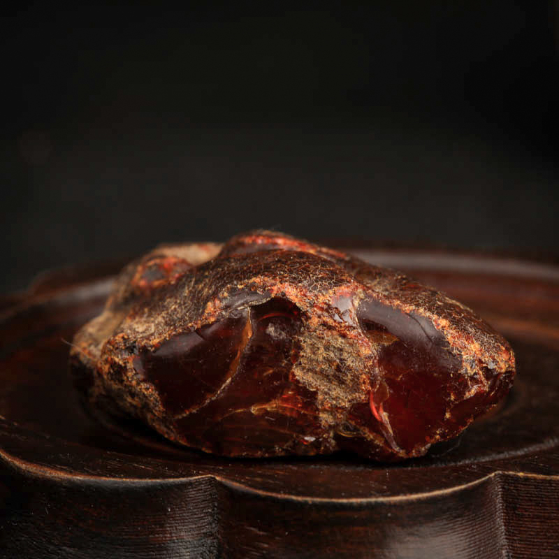 天然波罗的海带皮蜜蜡原矿-红掌柜