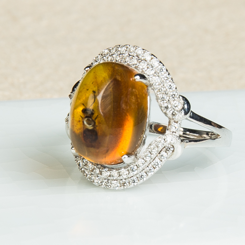 缅甸琥珀戒指-红掌柜