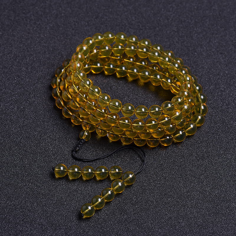 琥珀108佛珠-红掌柜