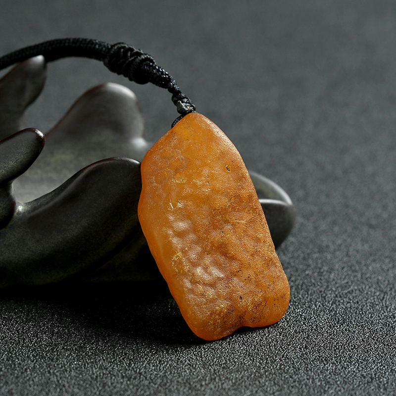 天然琥珀原石吊坠 - 红掌柜珠宝
