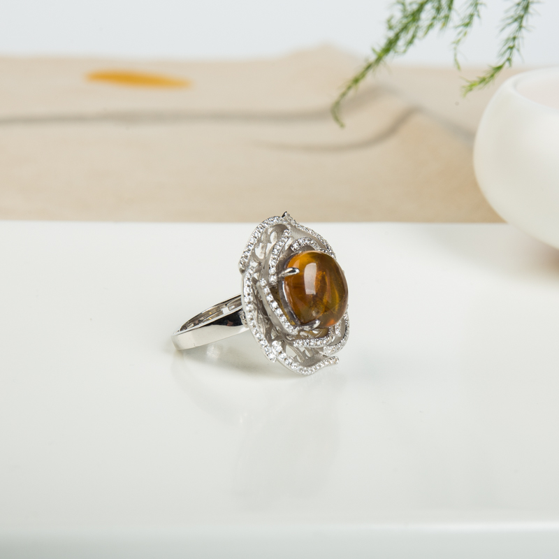 琥珀戒指-红掌柜