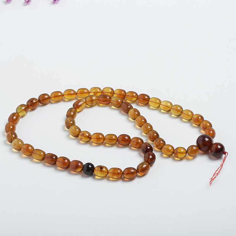 10mm多圈缅甸天然琥珀手串-红掌柜