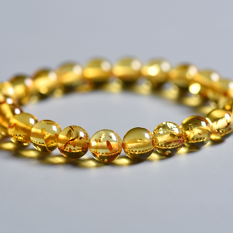 花珀单圈手串-红掌柜