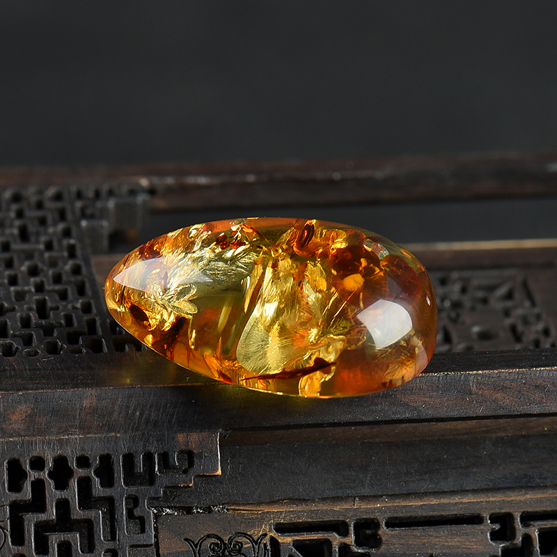 花珀琥珀随形吊坠-红掌柜