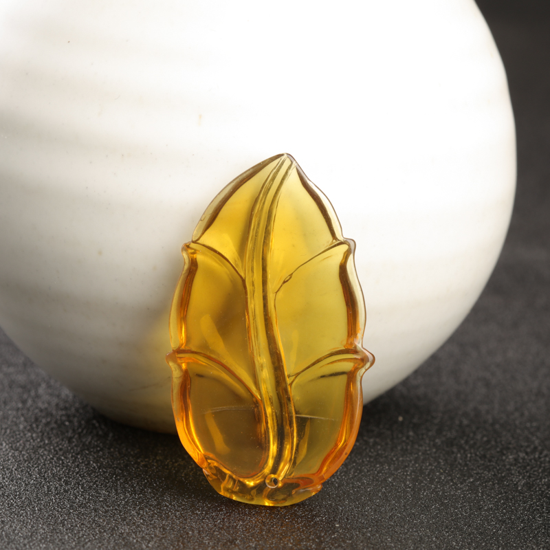 缅甸天然金珀吊坠-红掌柜