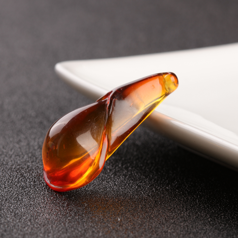 天然棕珀玉兰花吊坠-红掌柜