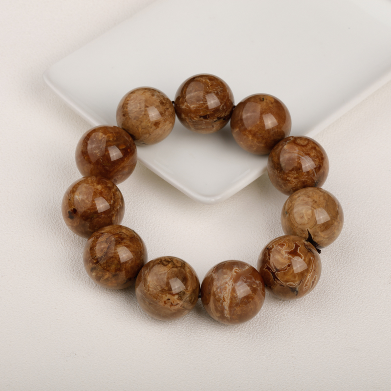 缅甸天然根珀单圈手串-红掌柜