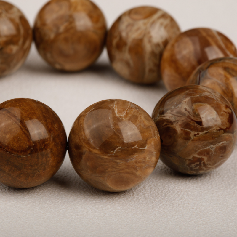 缅甸根珀单圈手串-红掌柜