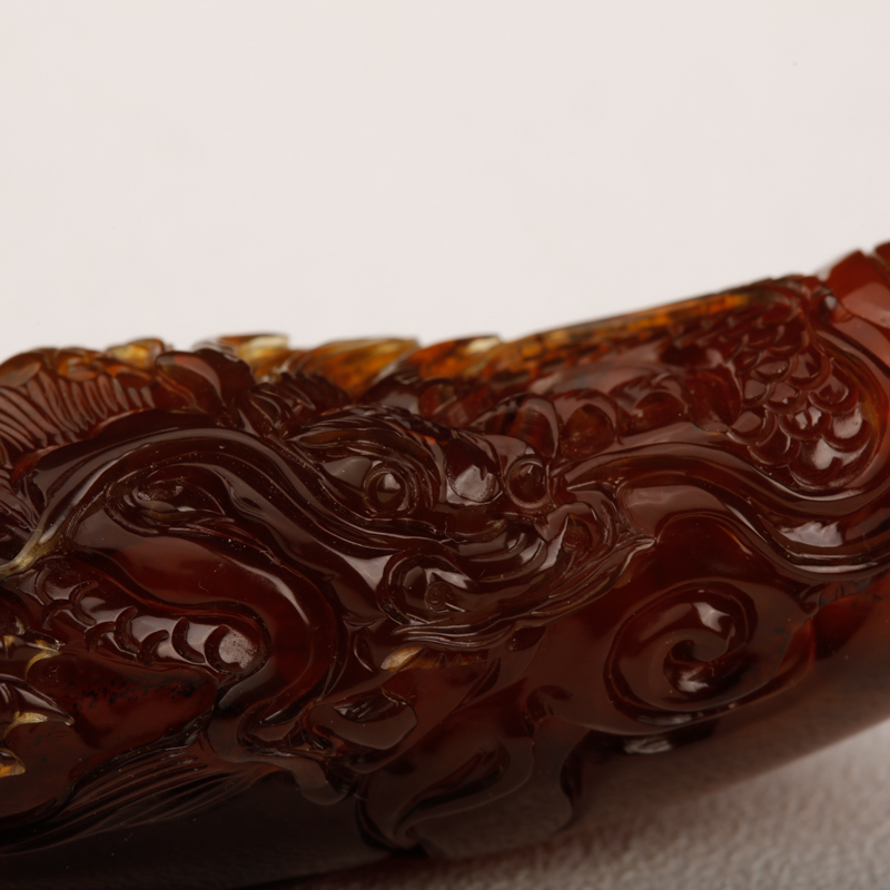 缅甸棕珀辰龙烟嘴-红掌柜