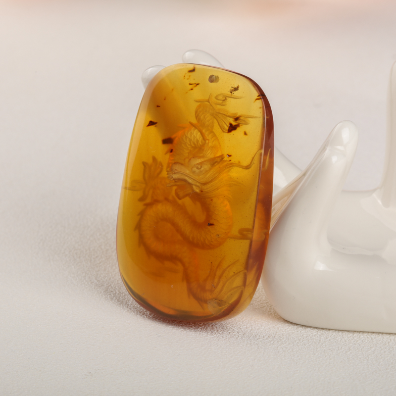 金棕珀吊坠-红掌柜