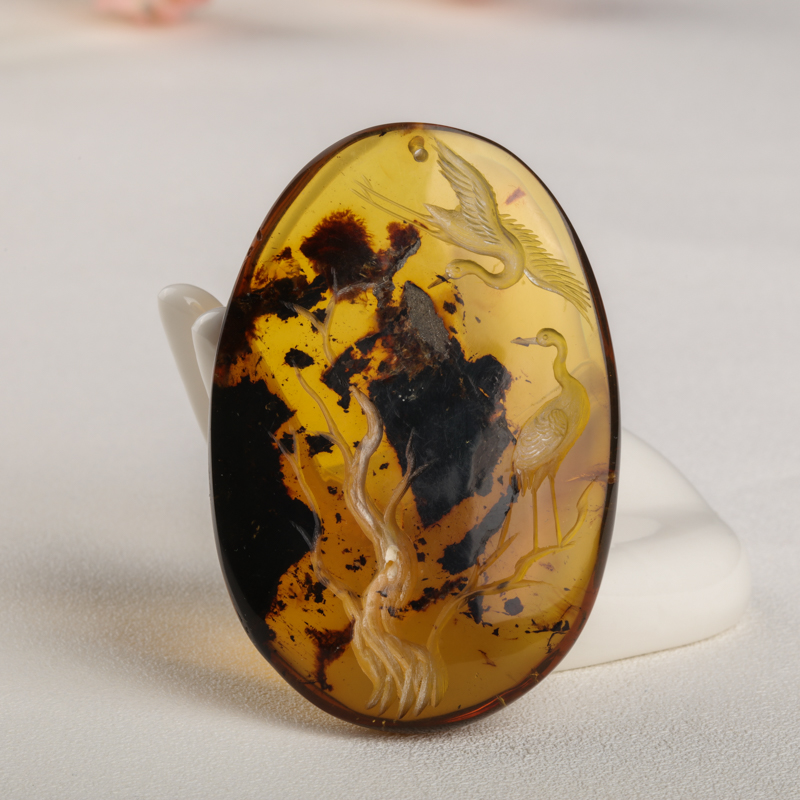 金棕珀吊坠-红掌柜