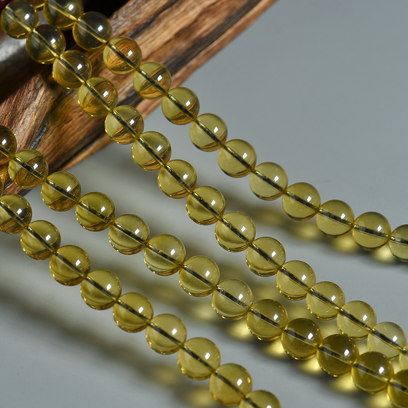 天然缅甸金珀108佛珠-红掌柜