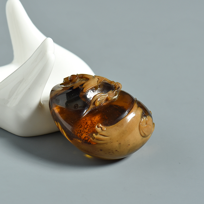 天然根珀悟道吊坠-红掌柜