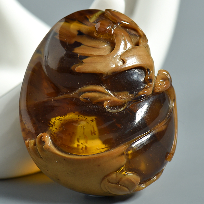 天然缅甸根珀吊坠-红掌柜