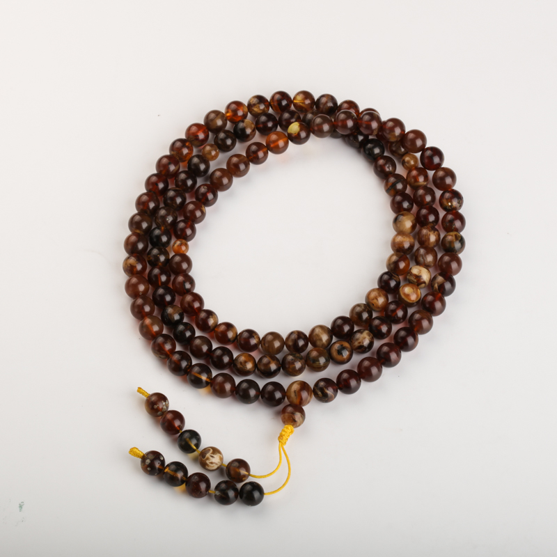 缅甸根珀108佛珠-红掌柜