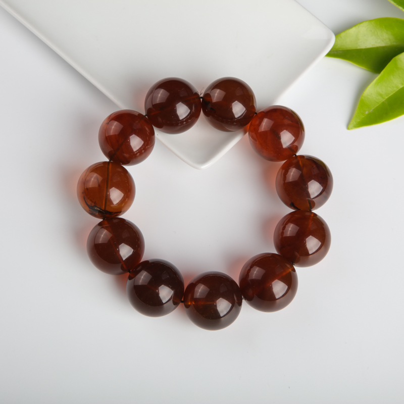 22.2mm棕珀手串-红掌柜