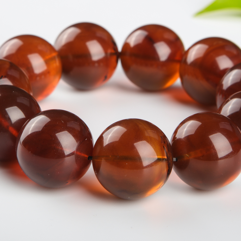 缅甸棕珀手串-红掌柜