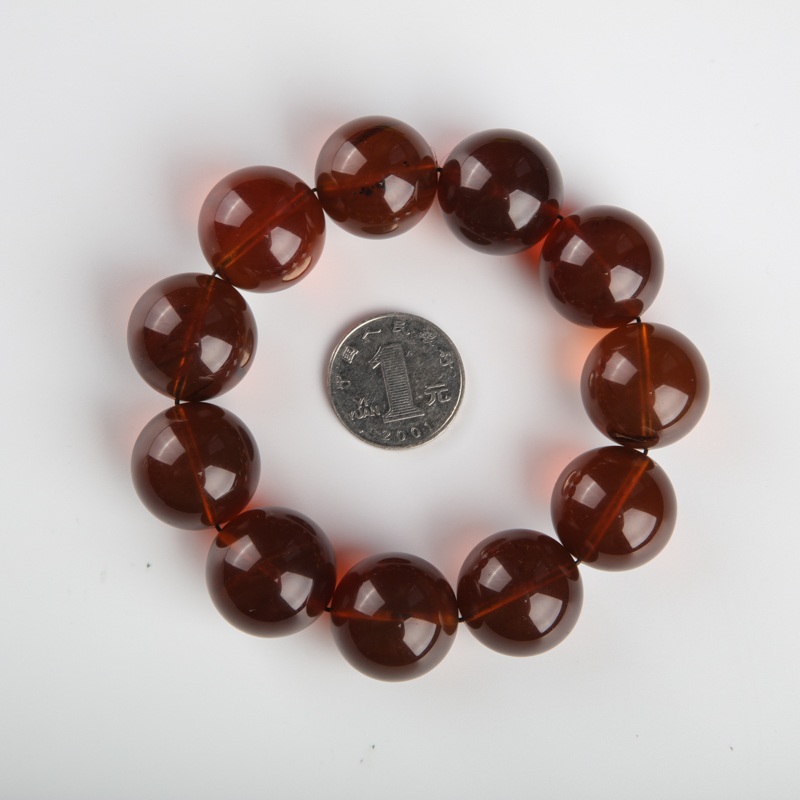 22.2mm缅甸棕珀手串-红掌柜