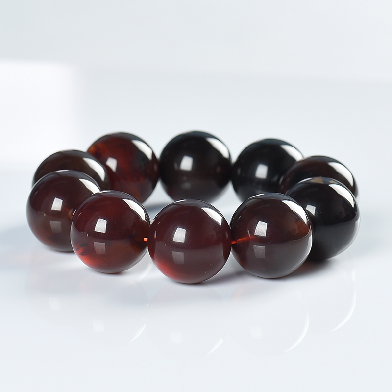 26.1mm棕珀单圈手串-红掌柜