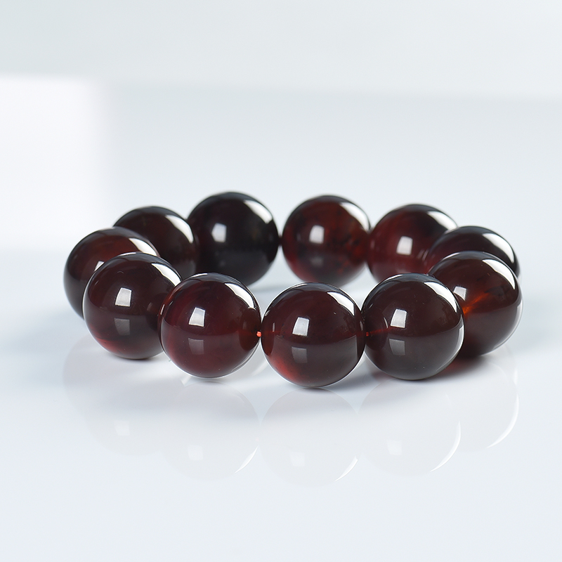 23.5mm棕珀单圈手串-红掌柜