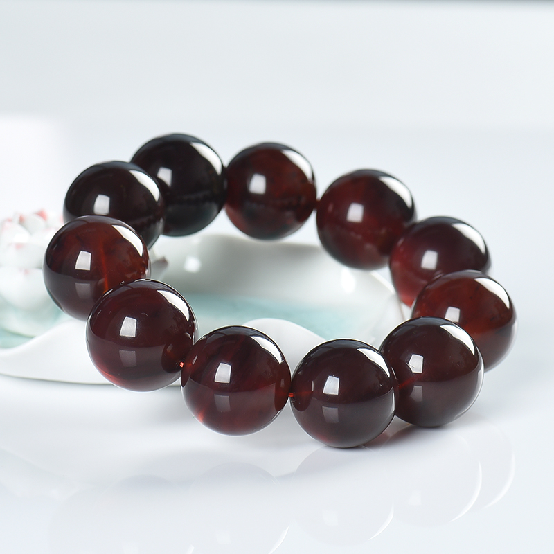 23.5mm棕珀手串-红掌柜