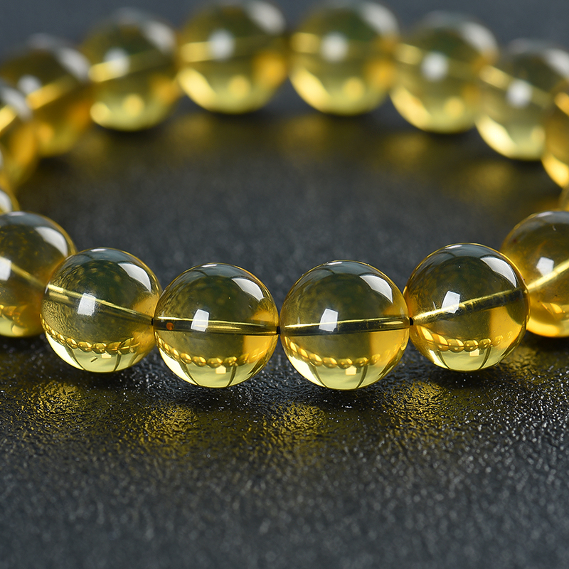 11.6mm天然金兰珀单圈手串-红掌柜