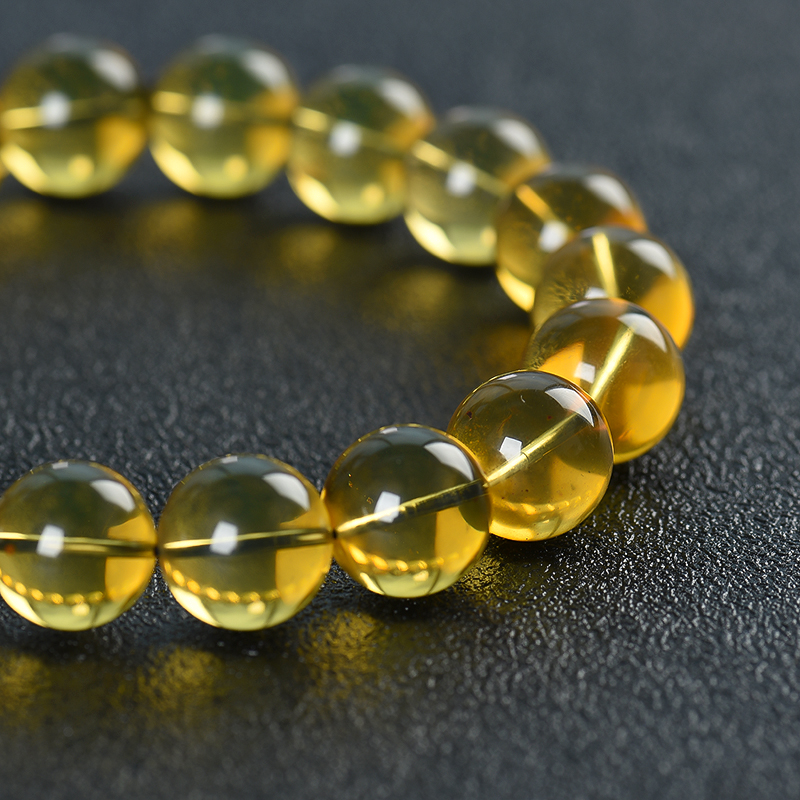 11.6mm缅甸金兰珀单圈手串-红掌柜