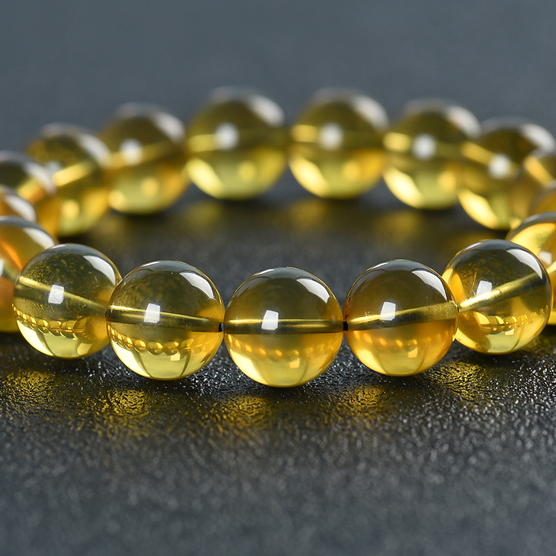 11.9mm天然金兰珀单圈手串-红掌柜