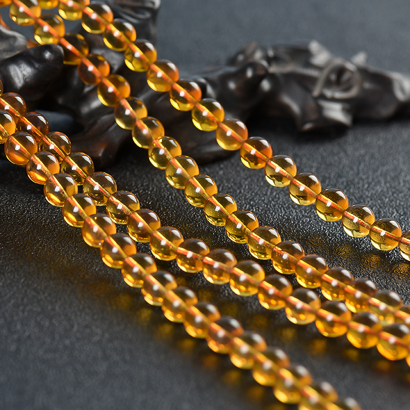 棕珀108佛珠塔链-红掌柜