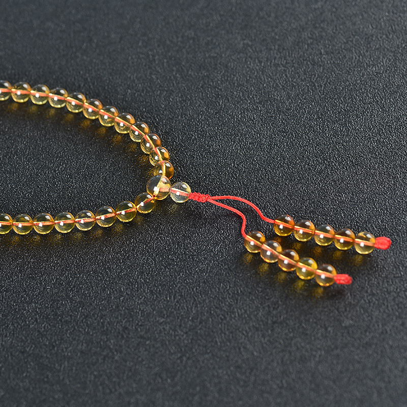 缅甸天然棕珀108佛珠-红掌柜