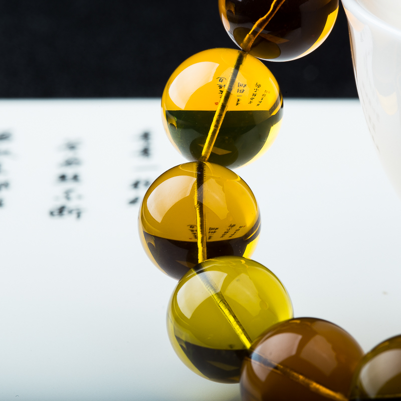 16.2mm天然琥珀单圈手串-红掌柜