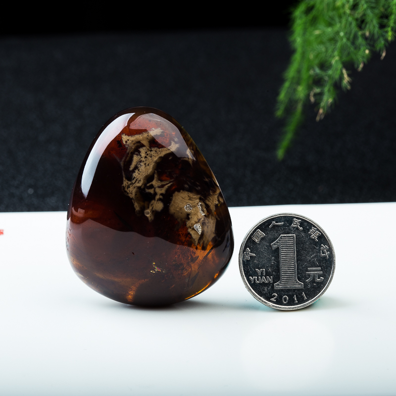 天然缅甸根珀随形吊坠-红掌柜