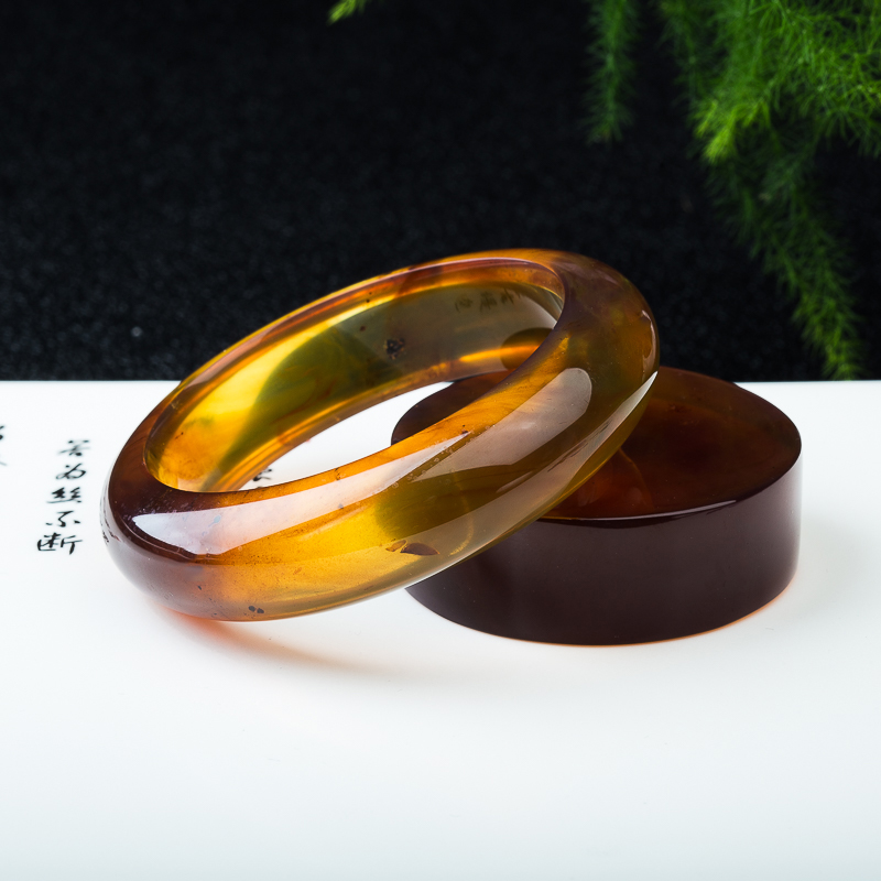 缅甸棕珀手镯套装-红掌柜
