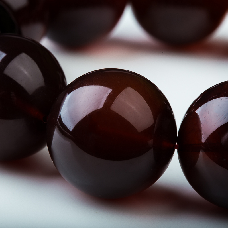 23.1mm天然棕珀单圈手串-红掌柜