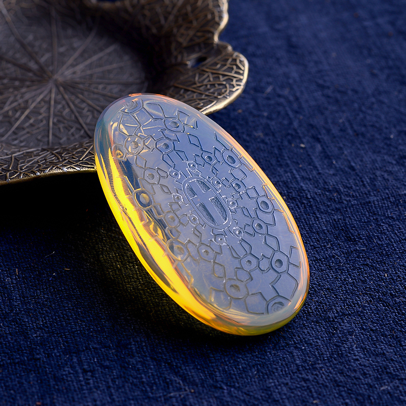 墨西哥蓝珀挂件 - 红掌柜珠宝