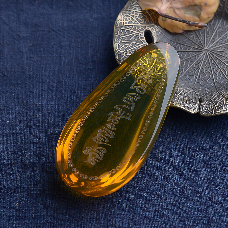 蓝珀吊坠 - 红掌柜珠宝