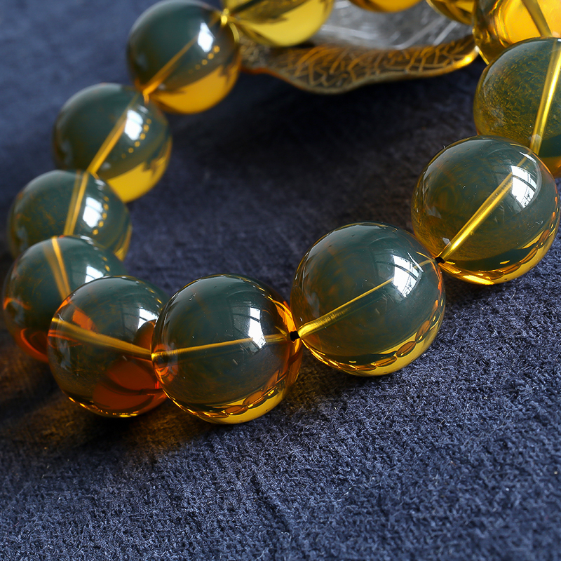 蓝珀手串 - 红掌柜珠宝