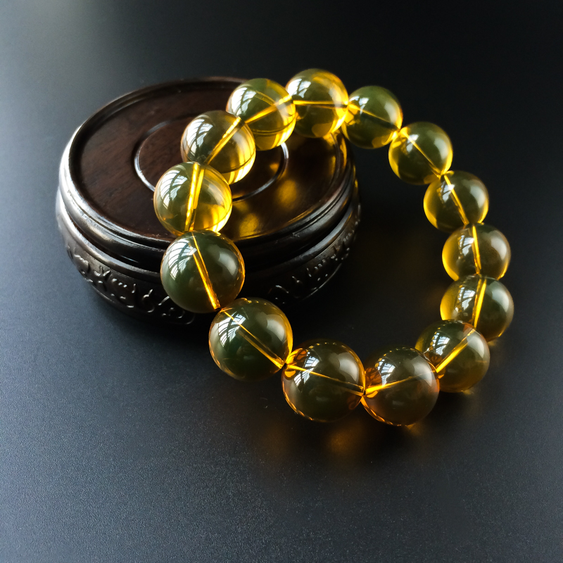 墨西哥蓝珀手串-红掌柜