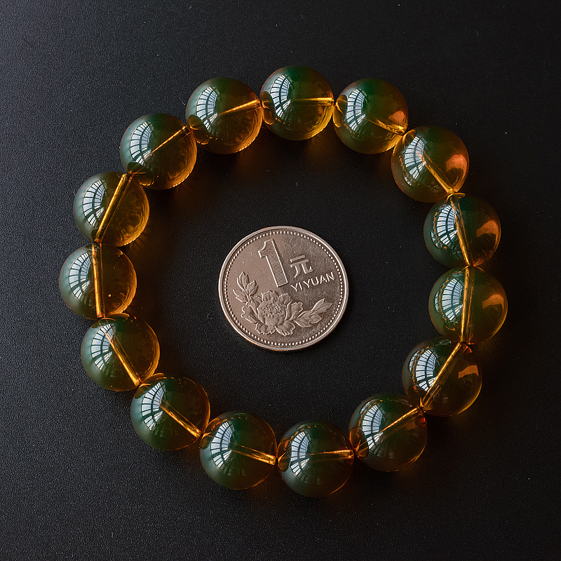 天然蓝珀手串-红掌柜