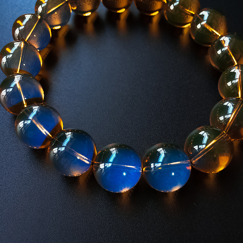 天然蓝珀手串-红掌柜