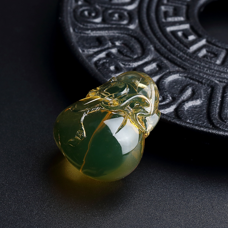 蓝珀吊坠-红掌柜