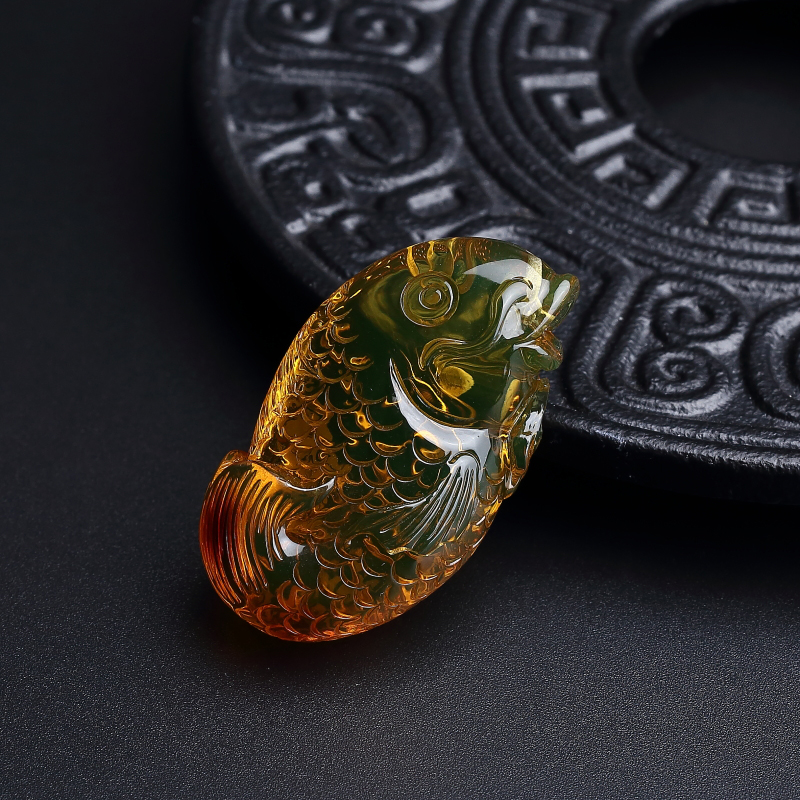 高蓝蓝珀-红掌柜