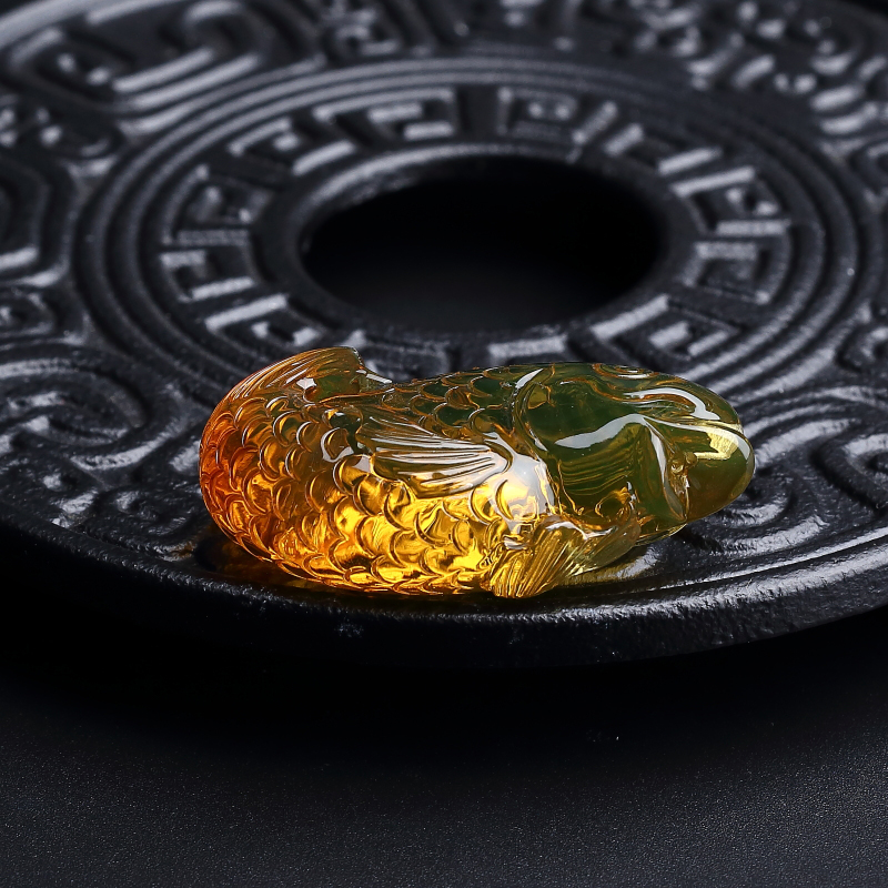 蓝珀吊坠-红掌柜