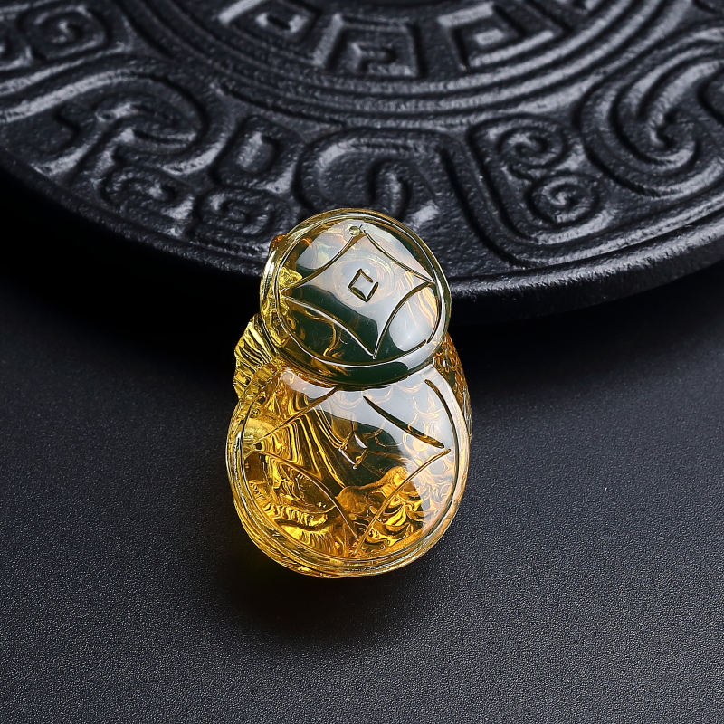 高蓝蓝珀吊坠-红掌柜