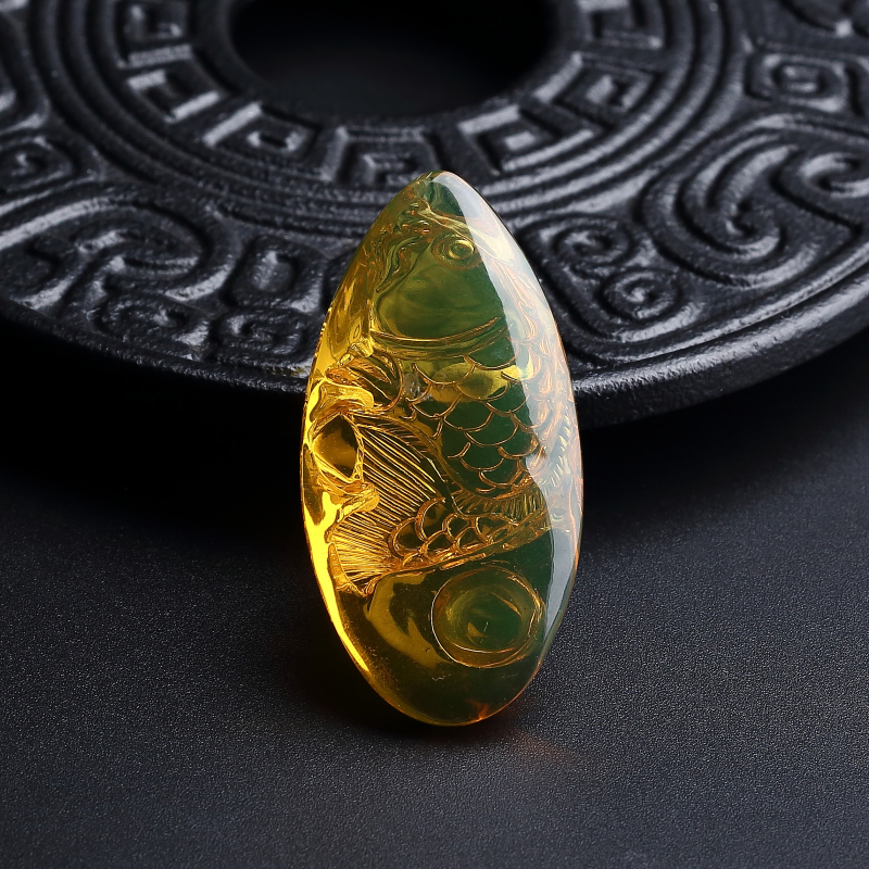 蓝珀吊坠-红掌柜