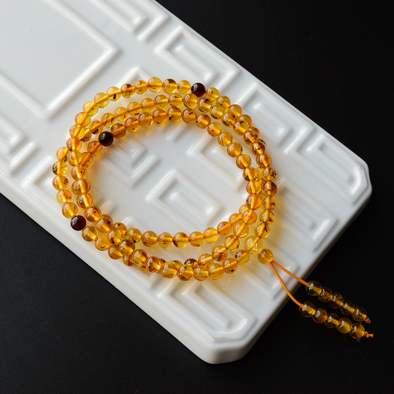 波罗的海琥珀佛珠-红掌柜
