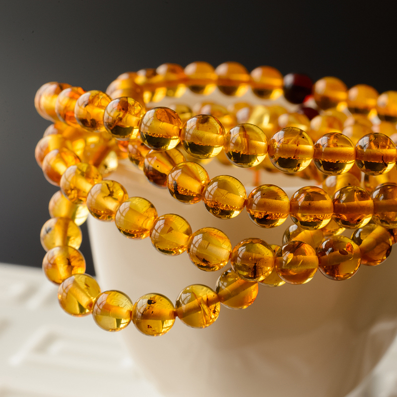 琥珀佛珠-红掌柜