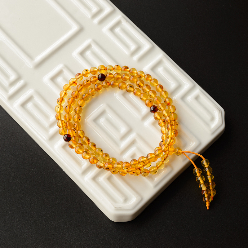 波罗的海琥珀佛珠-红掌柜