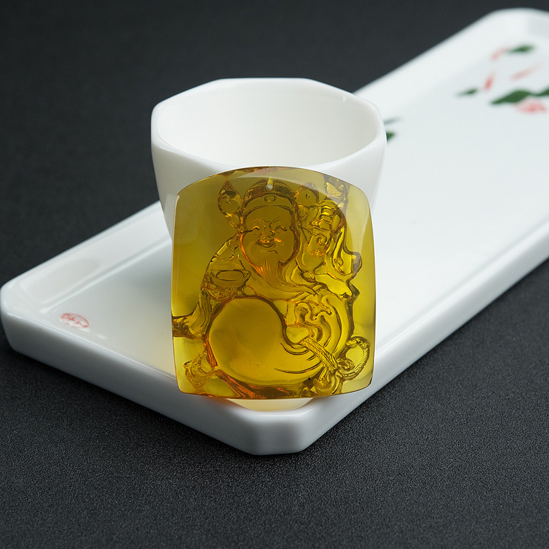 蓝珀吊坠-红掌柜